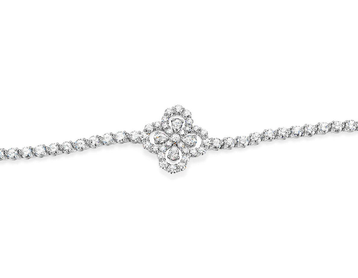 HW-BRD68787348 diamond bracelet, flower bracelet, water drop, full diamond