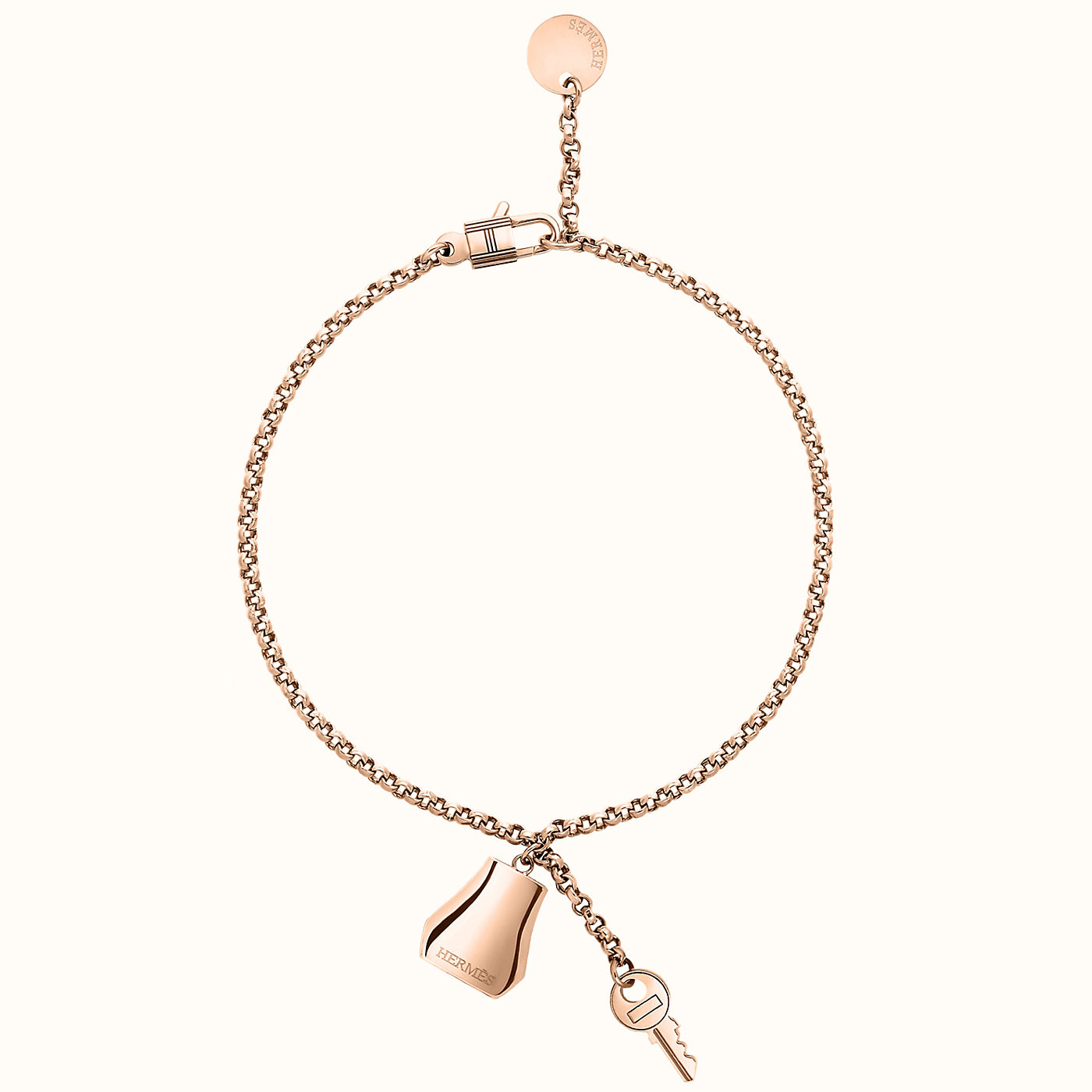 AHS-H220467B light gold key lock bracelet