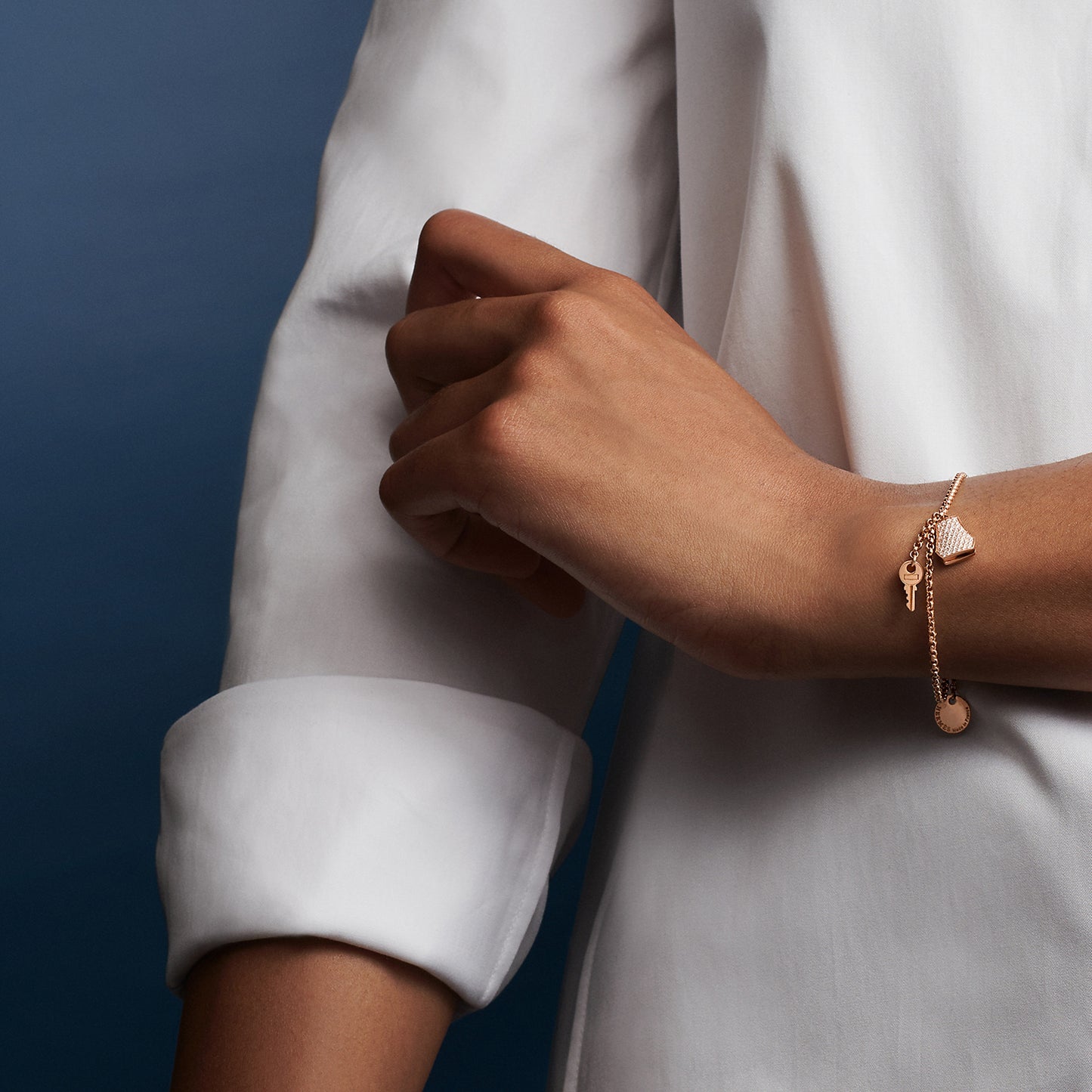 AiH Shi-H220463B Bag Lock Full Diamond Bracelet