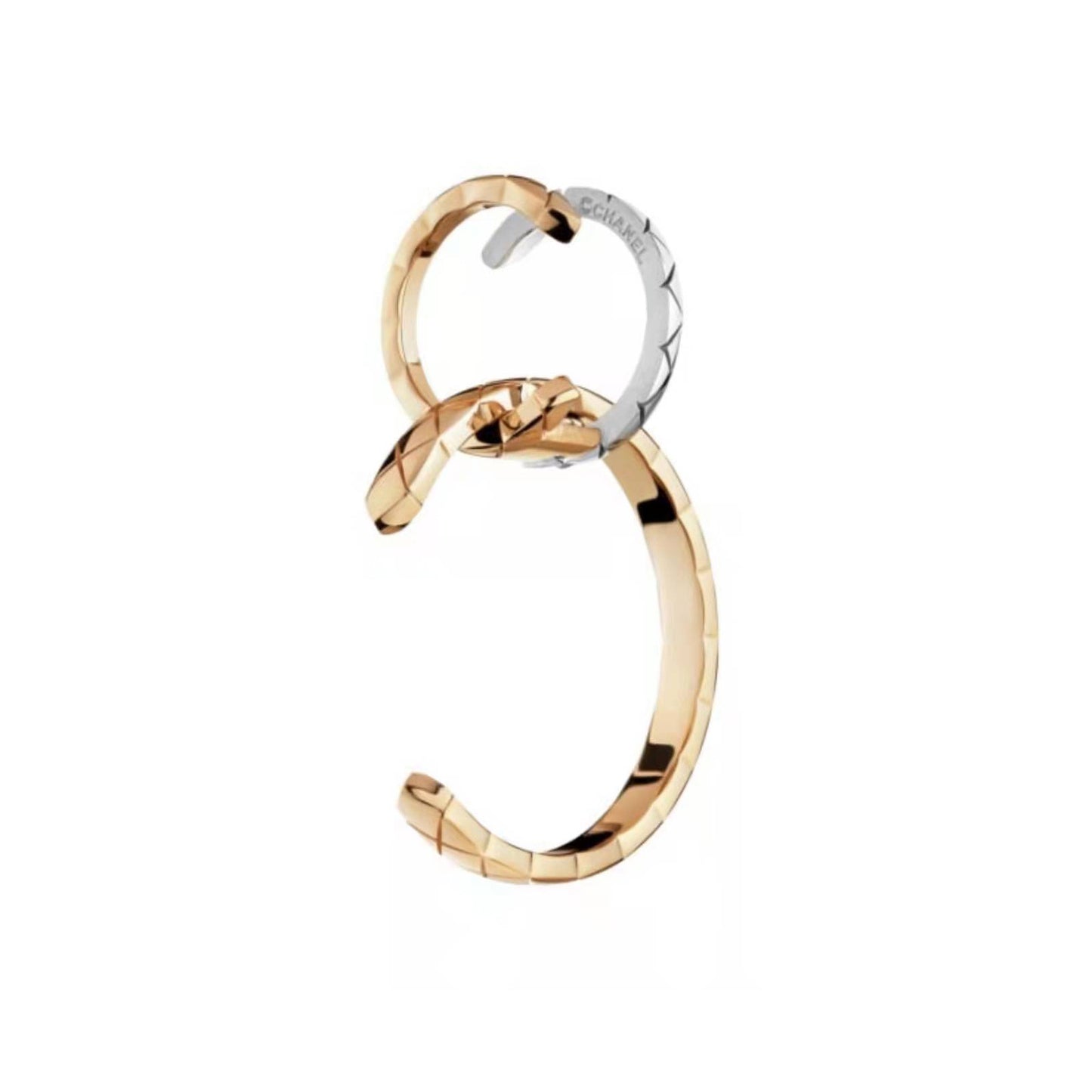 XNE-J11974 double-sided XX split color earrings