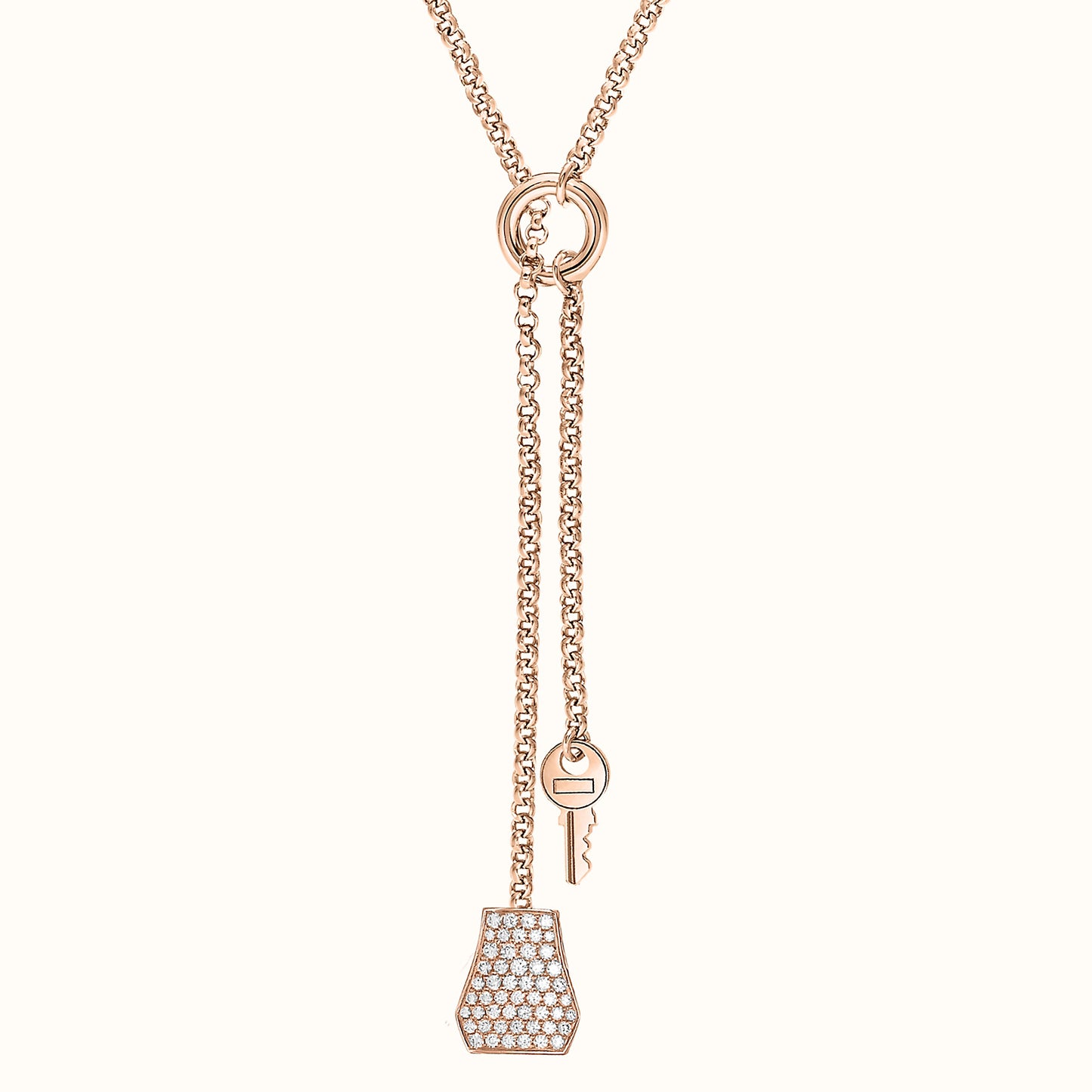 AiHshi-H192901B full diamond bag key lock necklace pendant