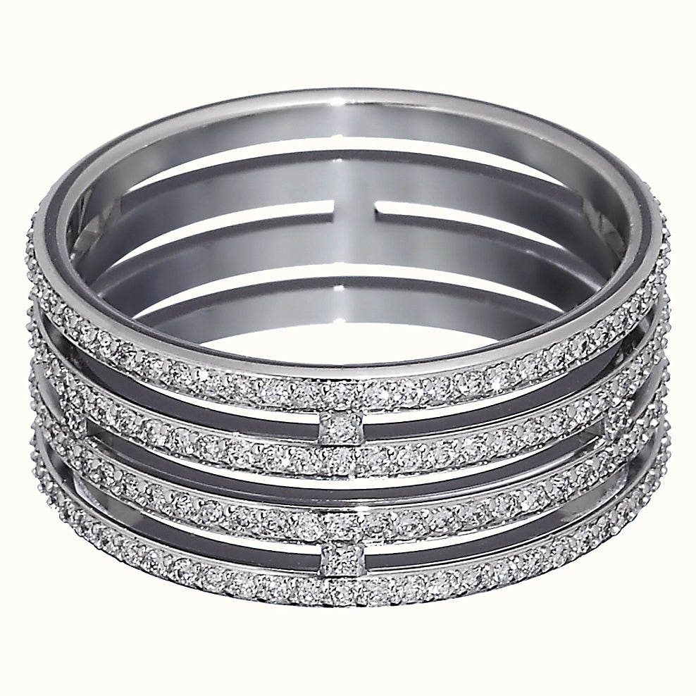 AHS-H472384B 10mm full diamond multi-line spell ring 12.5#