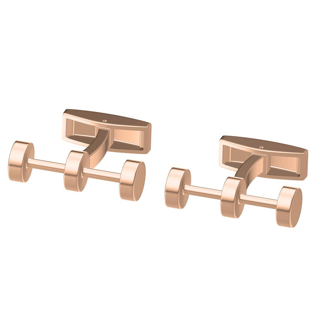 AiHshi-H333926B light gold cufflinks