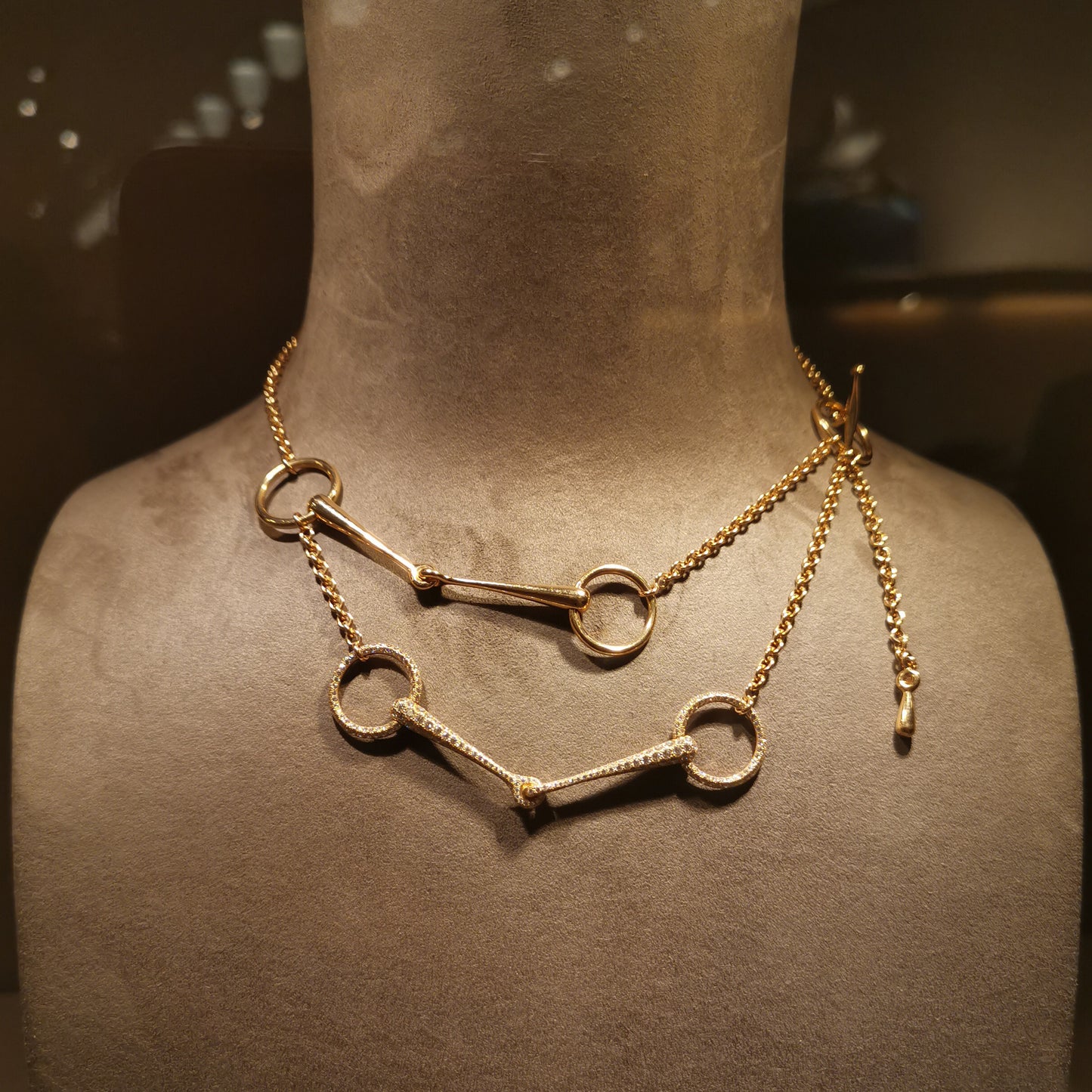 AiHshi-H215204B stone round bar combination necklace