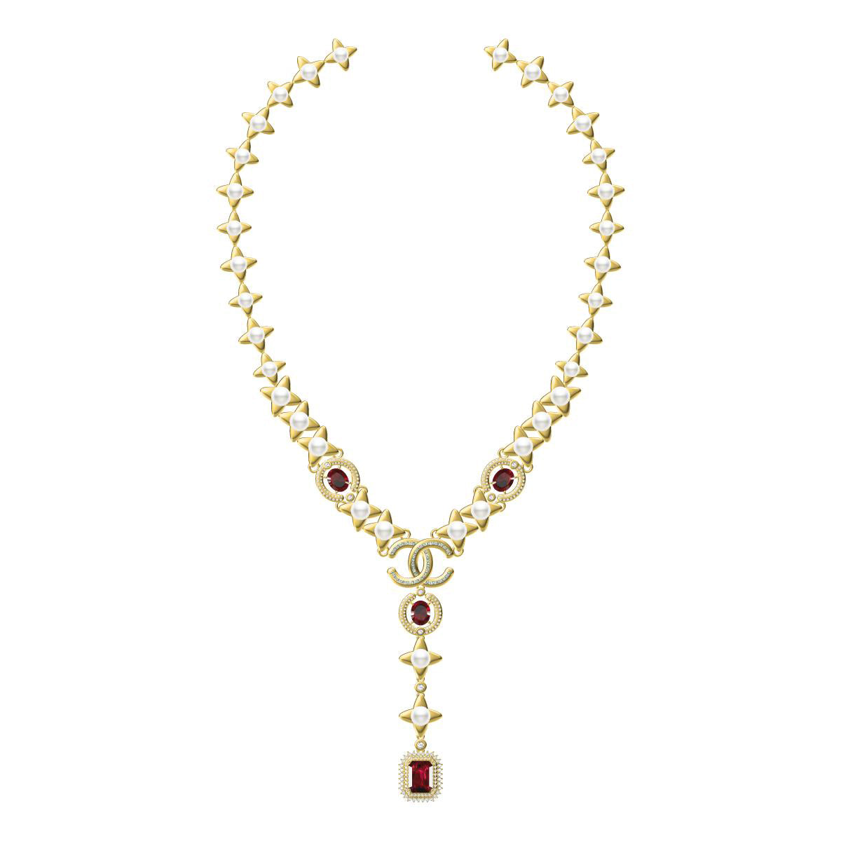 XNE-CN917900 Double C necklace