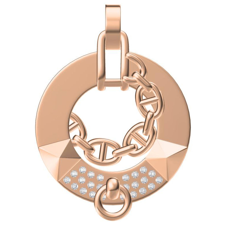 AHS-H206378 Ring Chain Pyramid Combination Pendant