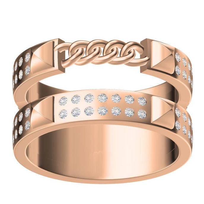 AHS-H187291 diamond chain pyramid combination ring 13#