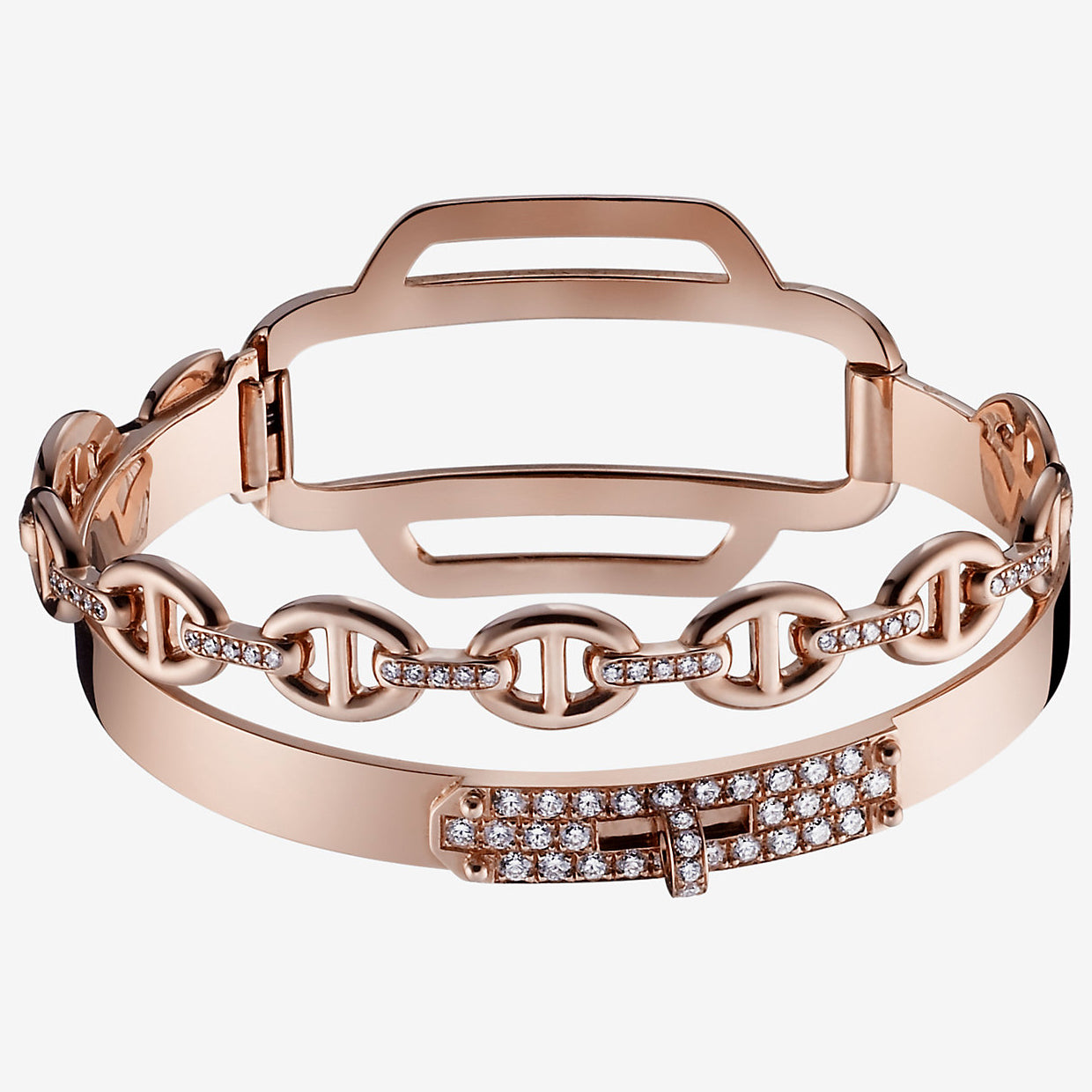 AiH Shi-H213456B Diamond Twist Combination Bracelet 17#