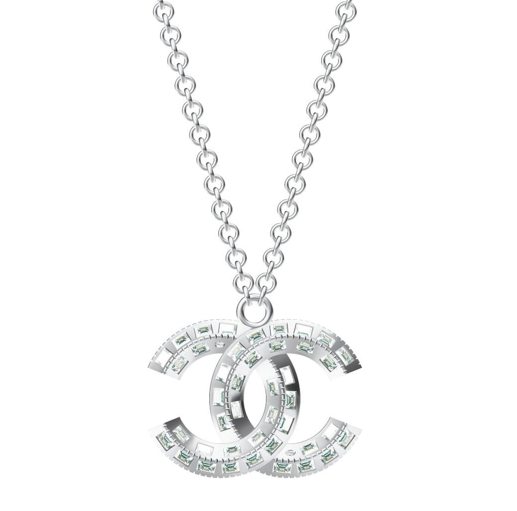 XNE-CNCP033 Sword Spine Double C Pendant