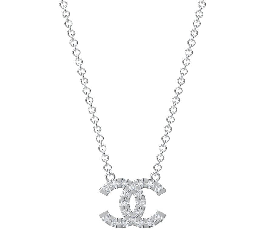 XNE-CNCP025 10.8mm Double C Tie Chain Pendant