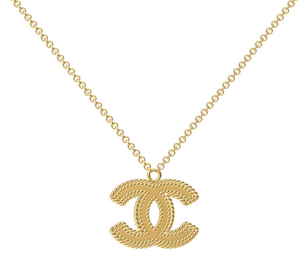 XNE-CNCP023 22.5mm double C twisted rope bead pendant
