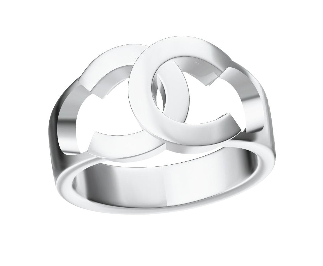 XNE-CN558529 double C light gold ring