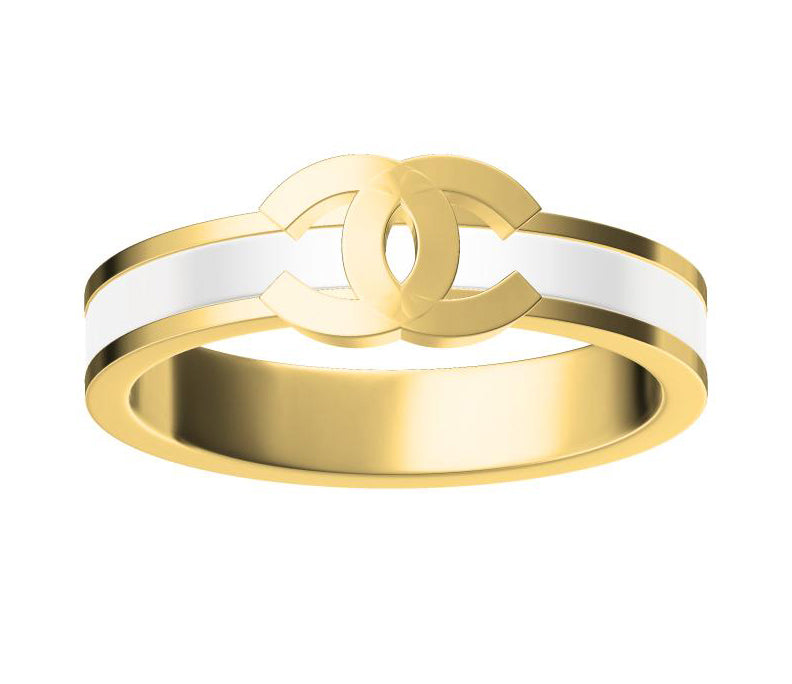 XNE-CN214849 Double C light gold ring