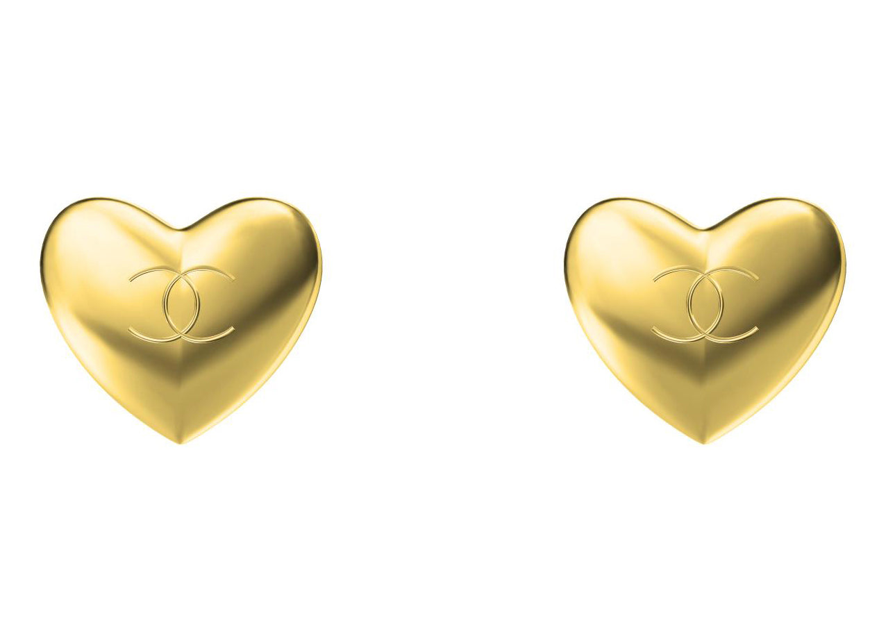 XNE-CN729956 10.3mm double C face heart shaped earrings