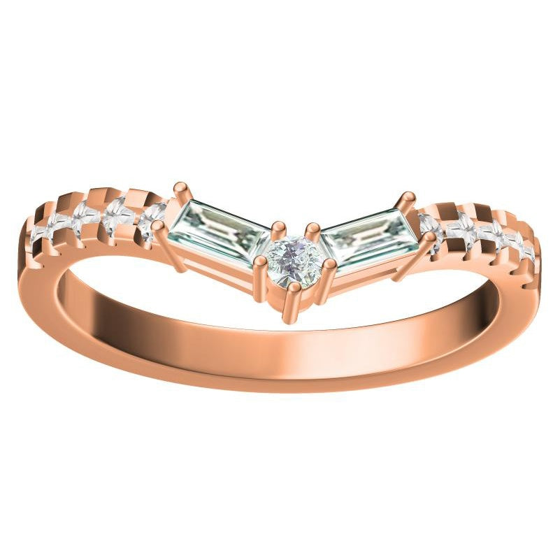 HW-WBD301053 round diamond ladder square tip strip