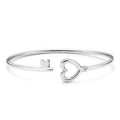 TIF60416354 light gold heart-shaped key bracelet