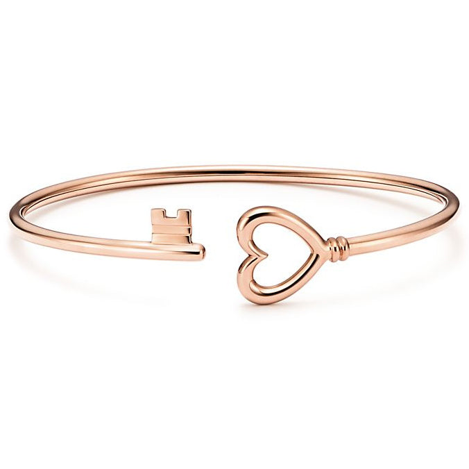 TIF60416354 light gold heart-shaped key bracelet