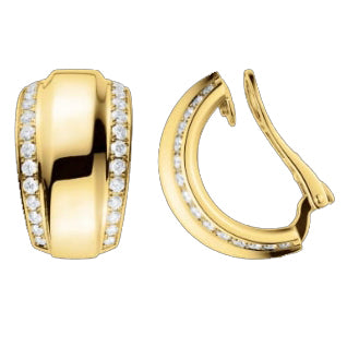 XB-849402-0001 edge diamond hoop earrings