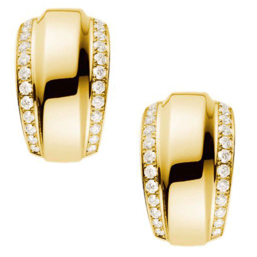 XB-849402-0001 edge diamond hoop earrings