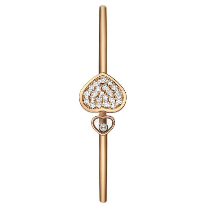 XB-857482-5900 Heart-shaped glass bucket open bracelet