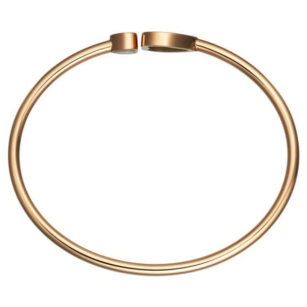 XB-857482-5900 Heart-shaped glass bucket open bracelet