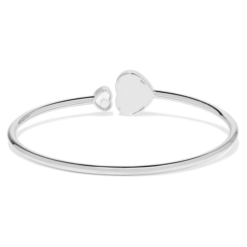 XB-857482-5900 Heart-shaped glass bucket open bracelet