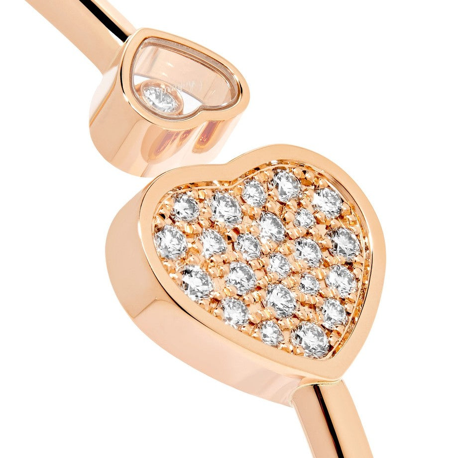 XB-857482-5900 Heart-shaped glass bucket open bracelet