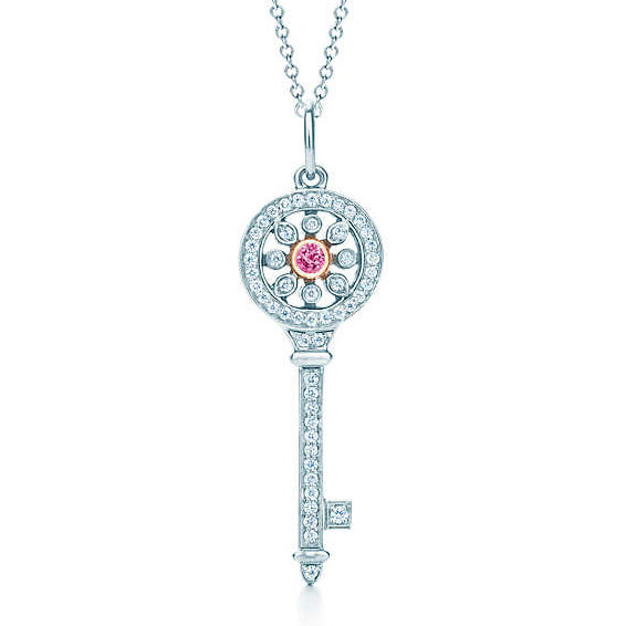 TIF20115308 full diamond round kaleidoscope key pendant 1 inch