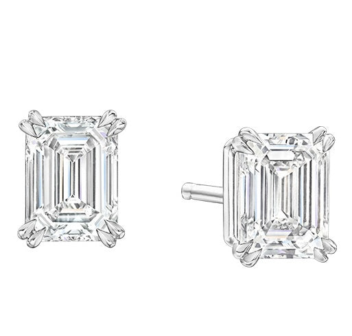 HW-HRWSD double four-prong octagonal diamond earrings