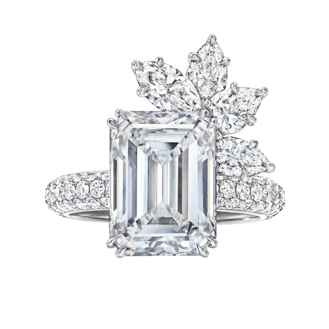 HW-RGDPEC050UB7 small octagonal diamond ring