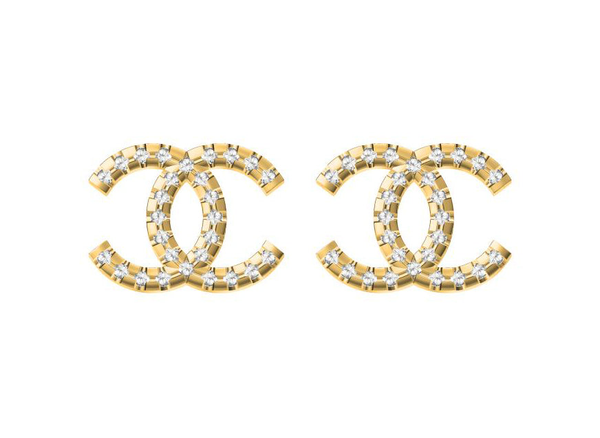 XNE-CNCEPM004 double C earrings
