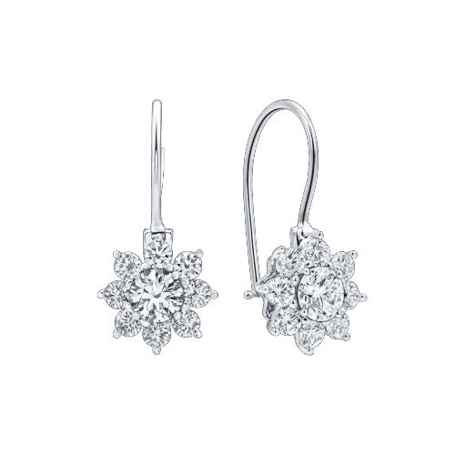 HW-eadpnaflsf雪花耳环爪形围石