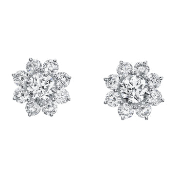 HW-EADPNAPOSF snowflake earrings, eight circumferences and one, full of diamonds