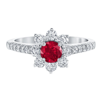 HW-FRDPNA003SF snowflake inlaid stone ring, extra small size, eight circumferences, half arm, crossed four prongs