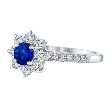 HW-FRDPNA003SF snowflake inlaid stone ring, extra small size, eight circumferences, half arm, crossed four prongs