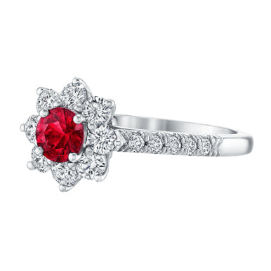 HW-FRDPNA003SF snowflake inlaid stone ring, extra small size, eight circumferences, half arm, crossed four prongs