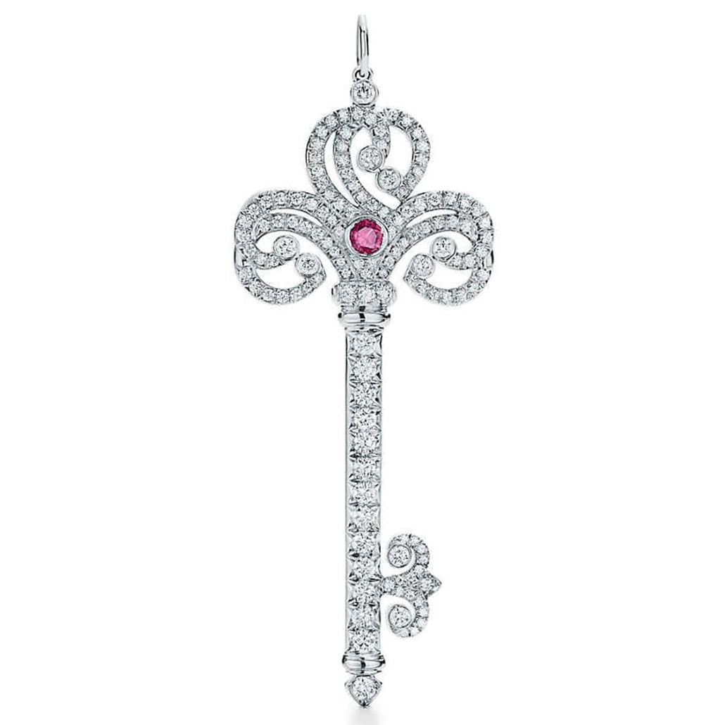 TIF33458419 full diamond firework key pendant 1.5 inches