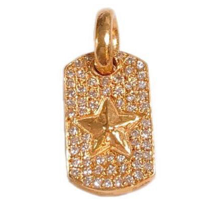 KLX-XL70634781 diamond five-pointed star tag pendant