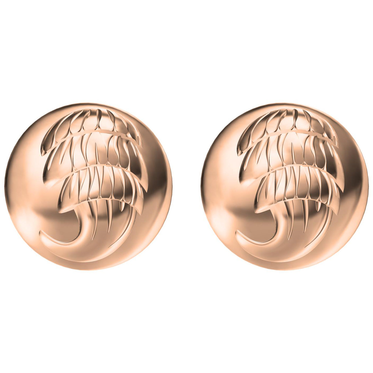 KLX-ES45099836 light gold jellyfish earrings
