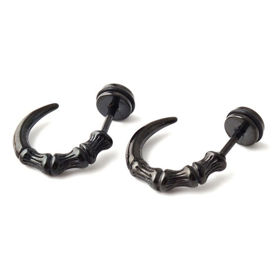 KLX-ES95355519 light gold bone earrings