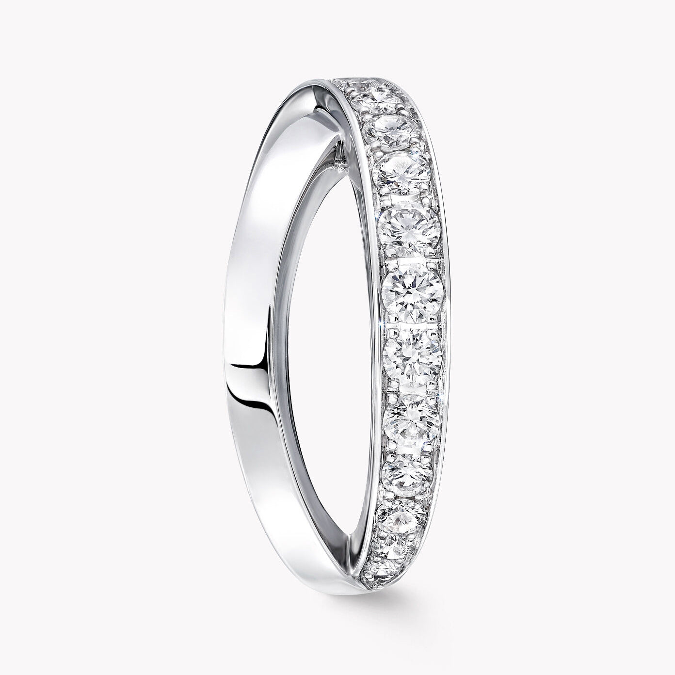 GLF-RGR739-X-shaped half diamond ring