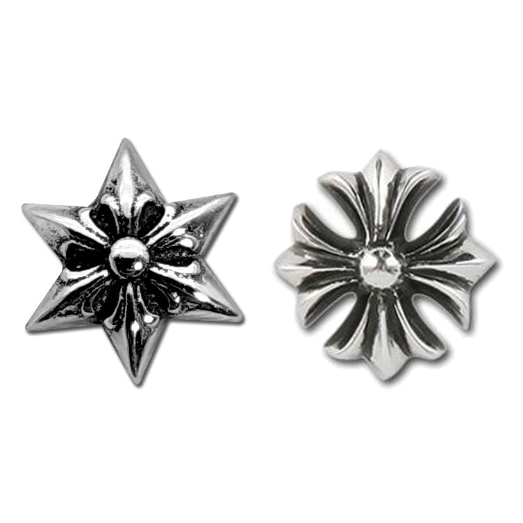 KLX-ES50867070 light gold six-pointed star cross earrings