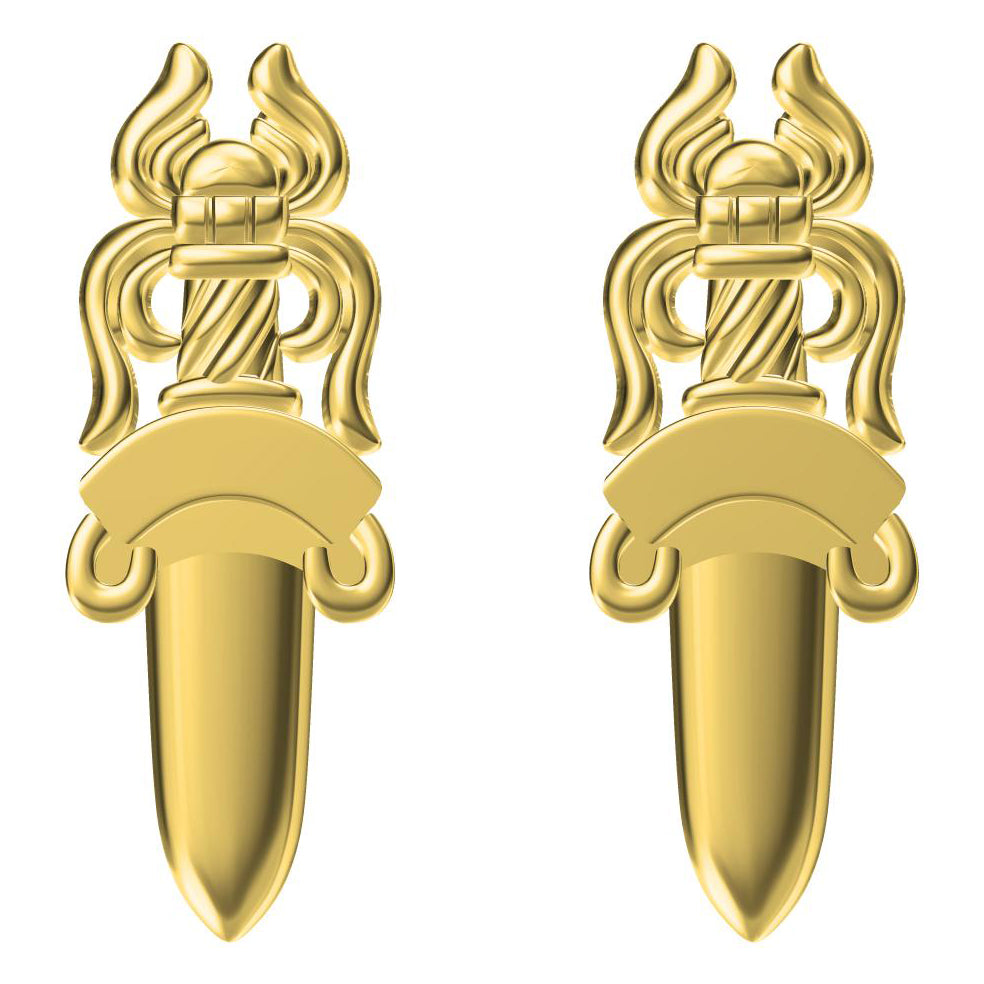 KLX-ES68237047 light gold single-sided small sword earrings