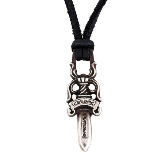 KLX-XL144099 double-sided light gold sword black rope pendant