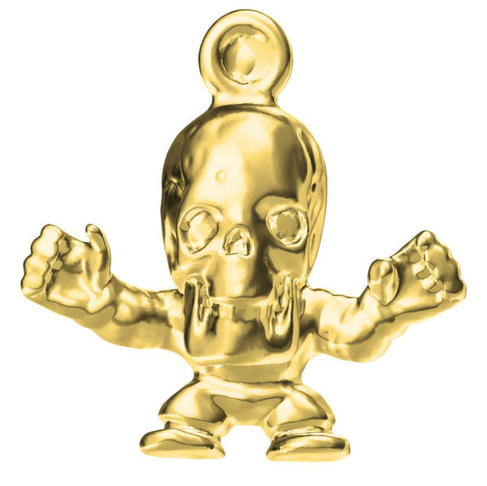 KLX-XL37232926 light gold skull pendant