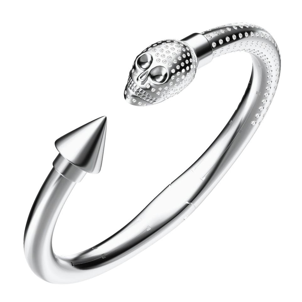 KLX-SZ32619786 diamond skull open bracelet