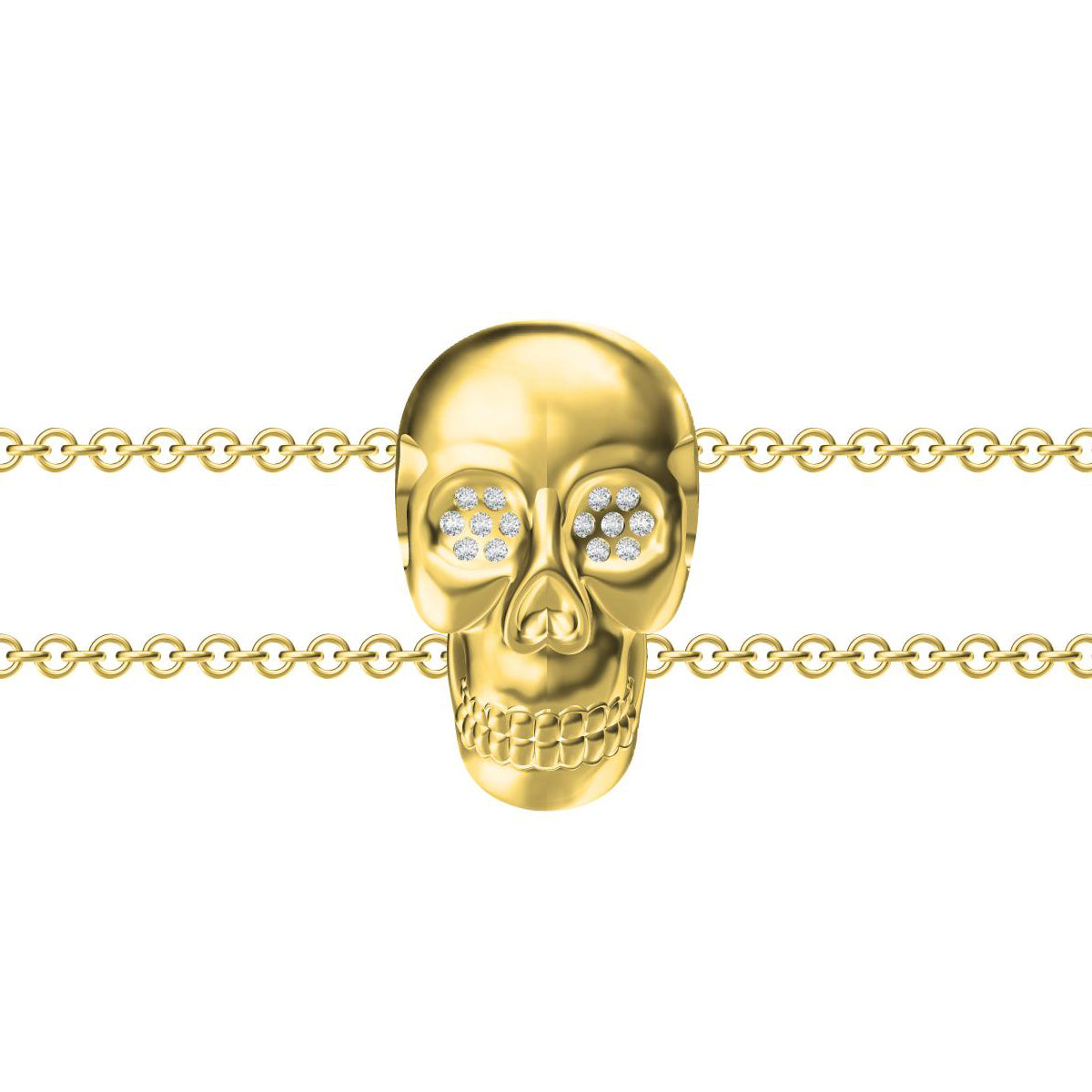 KLX-SZ15457974 diamond skull bracelet