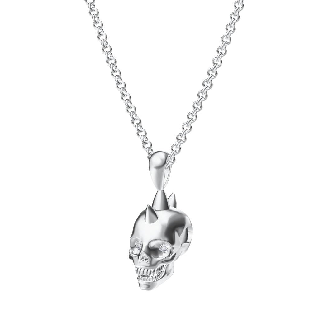 KLX-XL42981733 Eyes Diamond Skull Bone Pendant