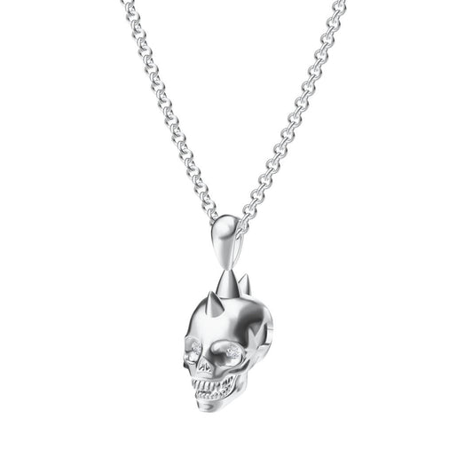 KLX-XL42981733 Eyes Diamond Skull Bone Pendant