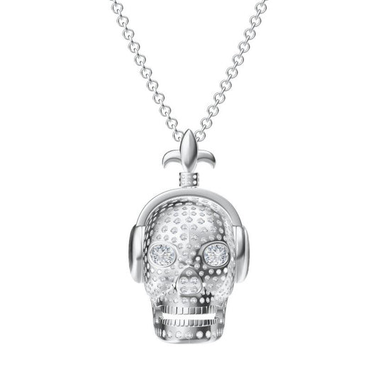 KLX-XL49959075 full diamond headphone skull pendant